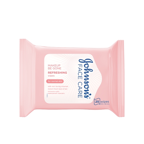 Johnsons Make up Be Gone 5In1 Refreshing Cleansing Wipes 25s pack shot