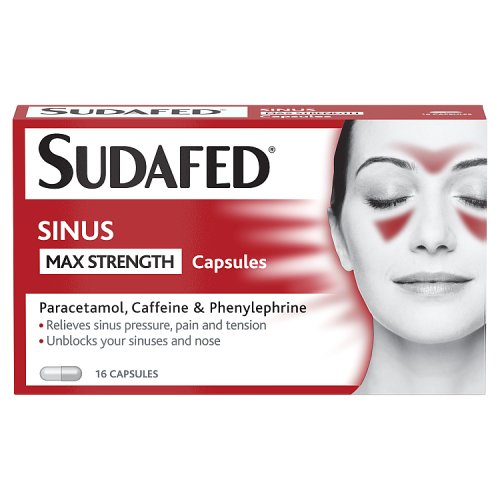 Sudafed Blocked Nose & Sinus Capsules 16's pack shot
