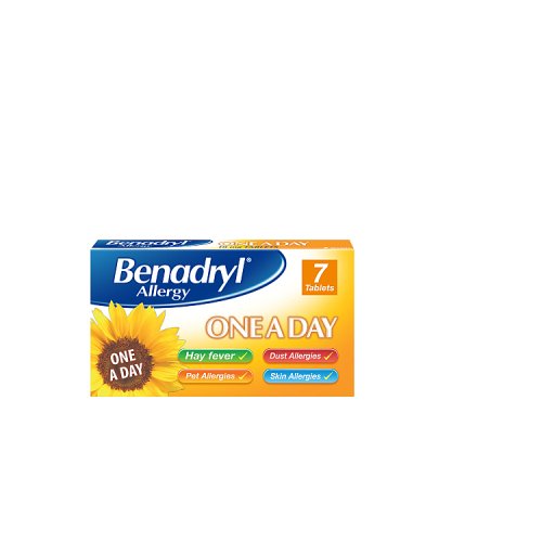 Benadryl One a Day Relief 7s pack shot