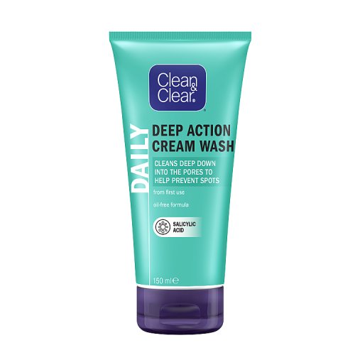 Clean & Clear Deep Action Cream Cleanser 150ml pack shot