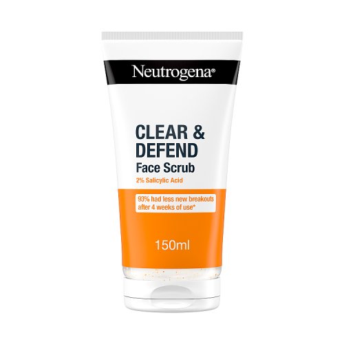 Neutrogena Clear & Defend Face Scrub 150ml pack shot