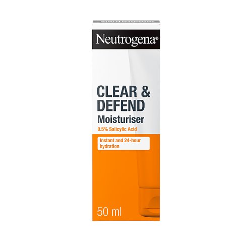 Neutrogena Clear & Defend Moisturiser 0.5% Salicylic Acid 50ml pack shot