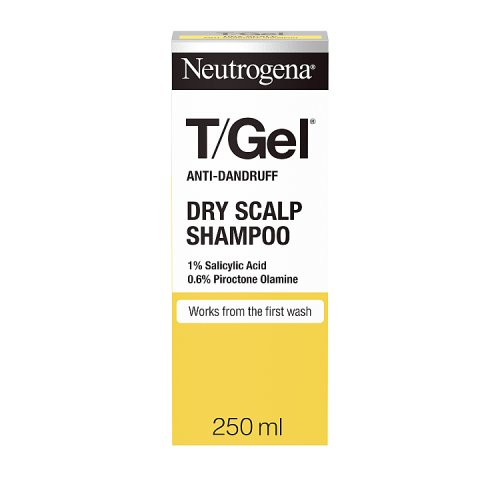 Neutrogena T-Gel Shampoo Anti-Dandruff Dry Hair 250ml pack shot