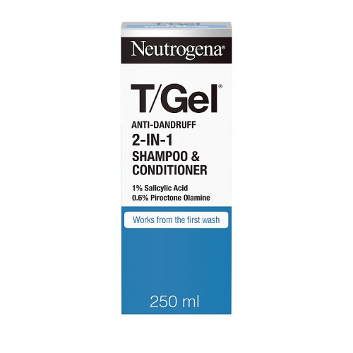 Neutrogena T Gel 2in1 Shampoo & Conditioner Anti-Dandruff 250ml pack shot