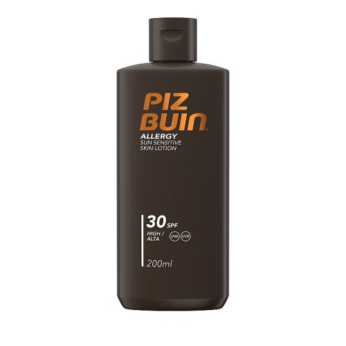 Piz Buin Allergy Sun Sensitive Sun Lotion SPF30 200ml pack shot