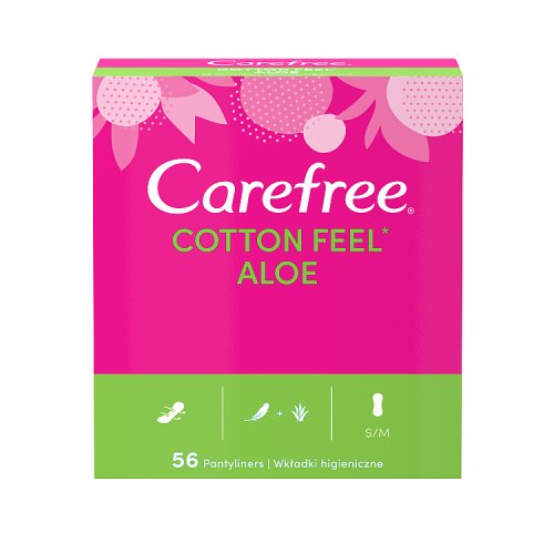 Carefree Pantyliners Normal Aloe Vera 56's pack shot