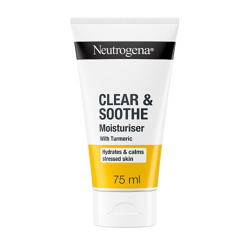 Neutrogena Clear & Soothe Moisturiser with Turmeric 75ml pack shot