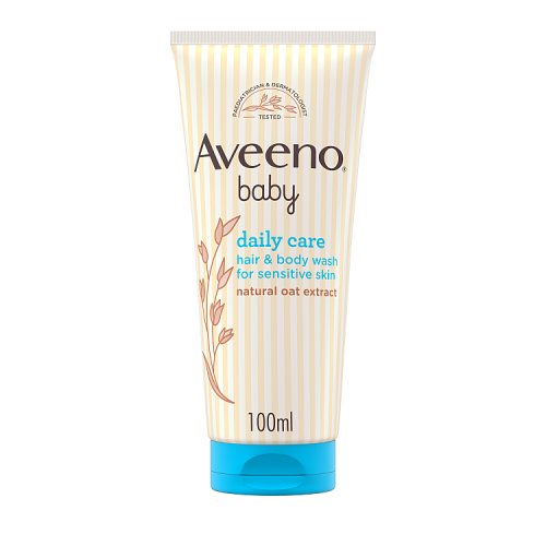 Aveeno Baby Dailycare Hair & Bodywash Sensitive Skin 100ml pack shot