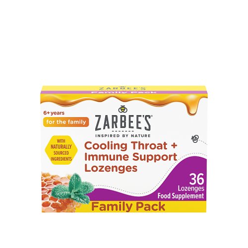 Zarbee's Throat Immune Lozenges Honey 36's pack shot