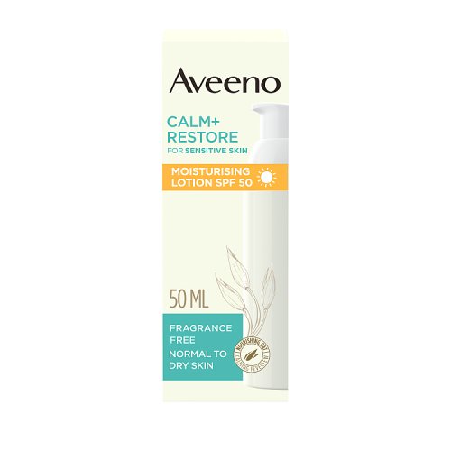 Aveeno Face Calm and Restore Moisturiser 50ml SPF pack shot