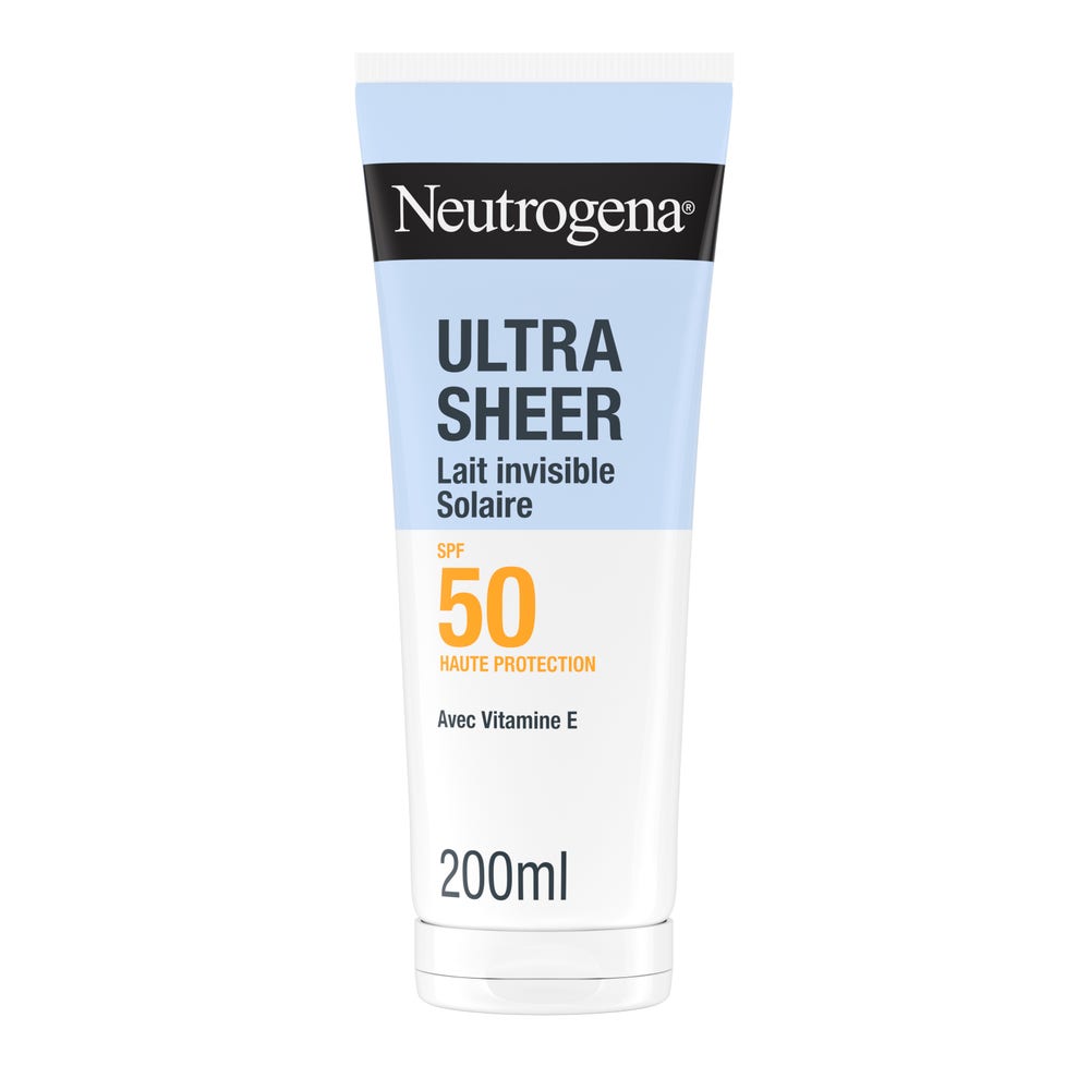 Neutrogena Ultra Sheer Invisible Hydrating Body Lotion SPF50 200ml pack shot