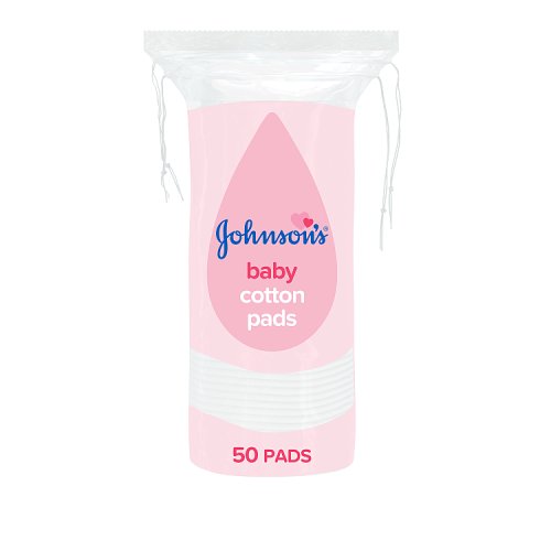 Johnsons Baby Cotton Pads 50s pack shot