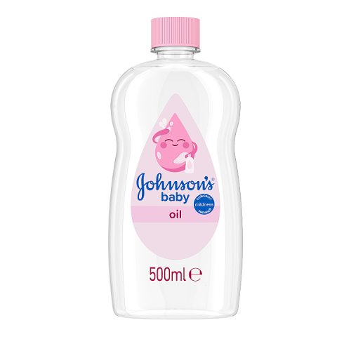 Johnsons Baby Oil 500ml pack shot