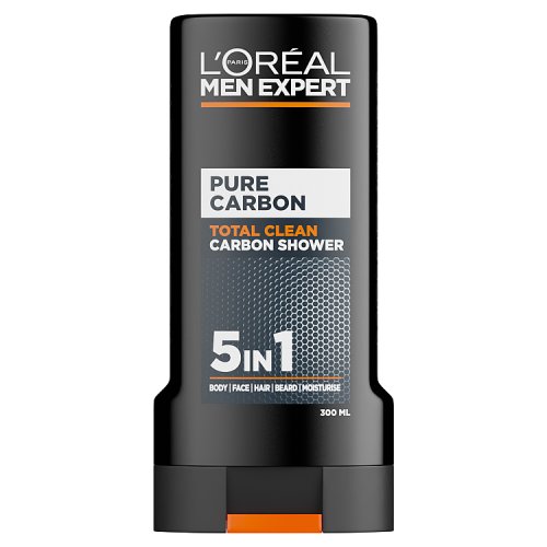 L'oreal Men Expert Shower Gel Total Clean 5in1 300ml pack shot