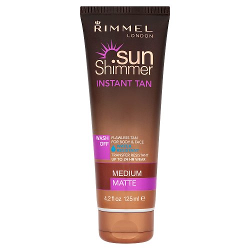 Rimmel Water Resistant Instant Tan Wash Off Medium Matte | 125ml pack shot