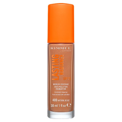 Rimmel Lasting Radiance Foundation Natural Beige 400 30ml pack shot