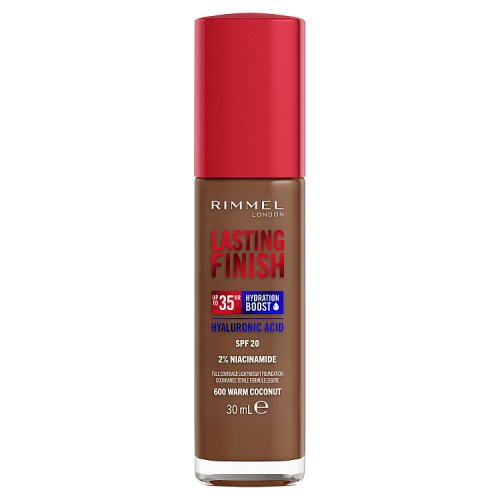 Rimmel Lasting Finish Foundation 35HR SPF 20 Warm Coconut 600 30ml pack shot