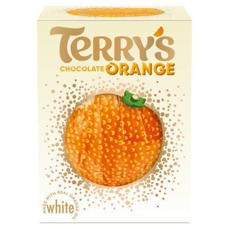 Terrys Chocolate Orange White Ball Hod 145g pack shot