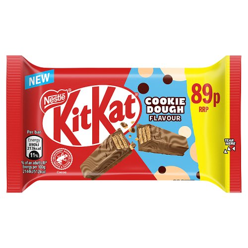 KitKat 4 Finger Cookie Dough PM 89p 41.5g pack shot