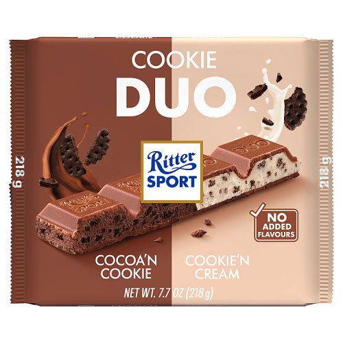 Ritter Sport Cookie Duo 218g pack shot