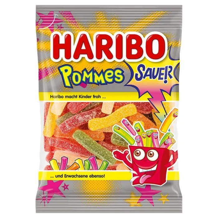 Haribo Saure Pommes 100g pack shot