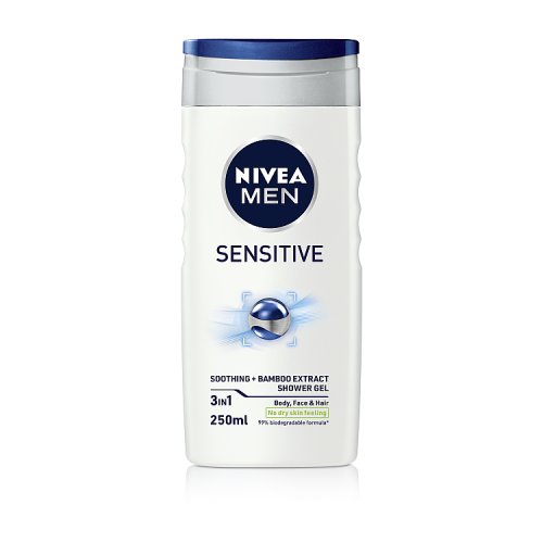 Nivea Shower 250ml Men Sensitive pack shot