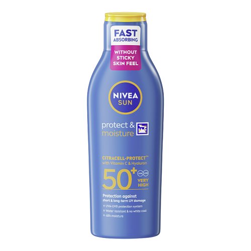 Nivea Sun Protect & Moist Lotion F50 200ml pack shot