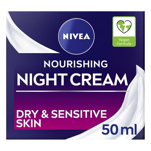 Nivea Facial Night Cream 50ml Nourishing Dry Skin pack shot