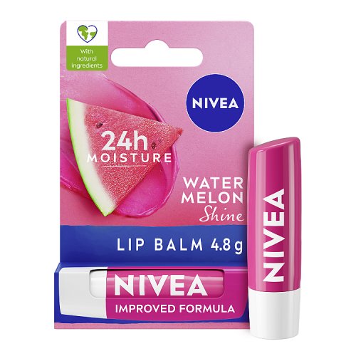 Nivea Lip Balm 4.8gm Shiny Pink Watermelon pack shot