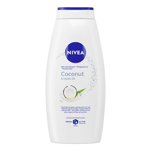 Nivea 750ml Shower Coconut & Jojoba Oil pack shot