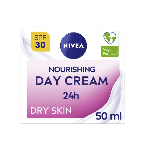 Nivea Facial Day Cream 50ml Nourishing SPF 30 Dry Skin pack shot