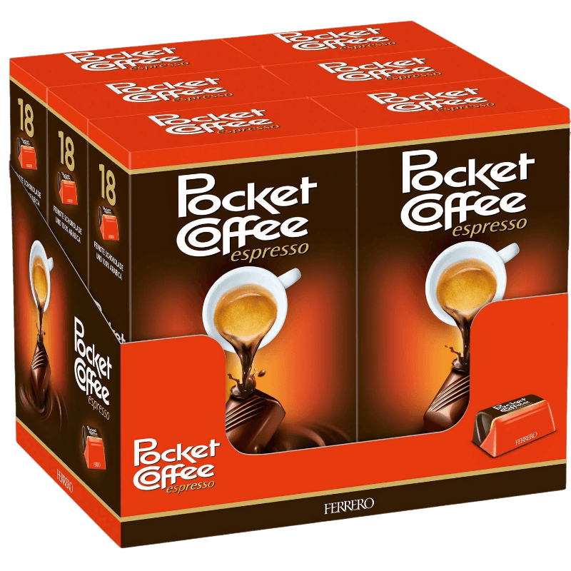 Ferrero Pocket Coffee T18 225g pack shot