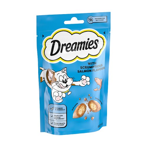 Dreamies Cat Treats With Salmon 60g pack shot