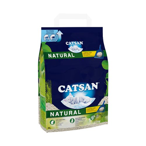 Catsan Natural Klumpstreu 8L pack shot