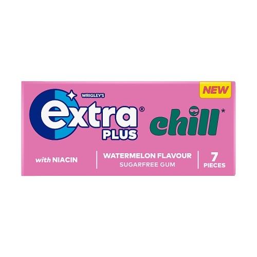 Wrigley Extra Plus Chill Watermelon 7s 15.6g pack shot