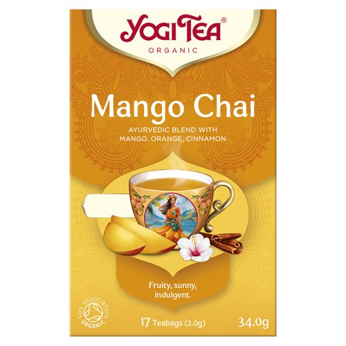 Yogi Tea Organic Mango Chai 17 bags pack shot