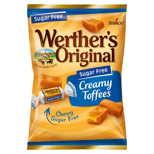 Werthers Sugar Free Creamy Toffees PM £1.25 65g pack shot