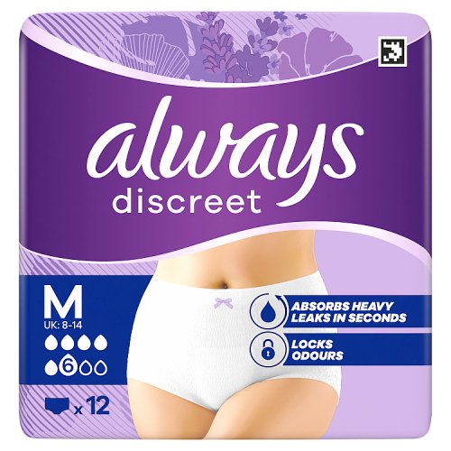 Always Discreet Normal Underwear Pants 12s pack shot