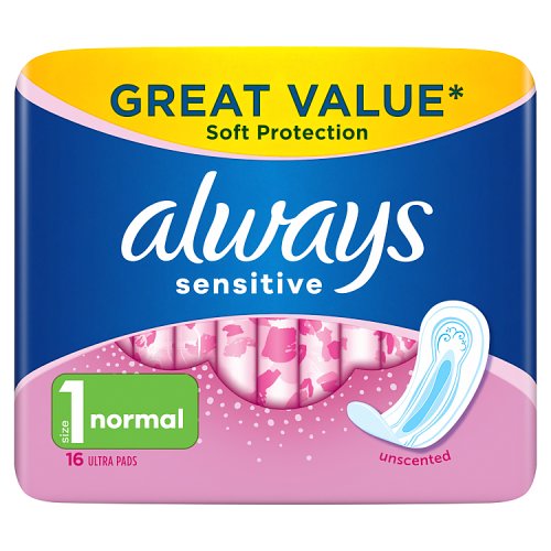 Always Sensitive Normal Size 1 16ct pack shot