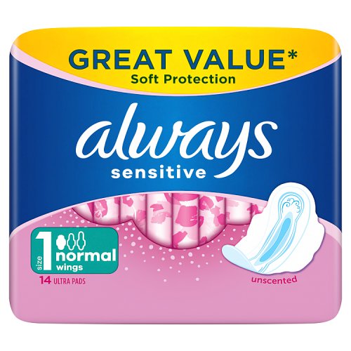 Always Sensitive Normal Wings Size 1 14ct pack shot