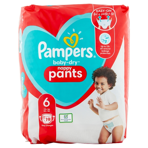 Pampers Baby Dry Pants Carry Pack Size 6 19s pack shot