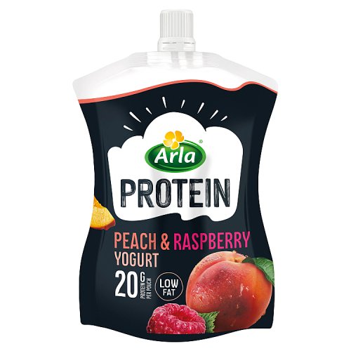 ARLA PROTEIN RASPBERRY & PEACH POUCH pack shot