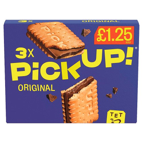 Bahlsen Pick Up Chocolate PM £1.25 3pk (3 x 28g) pack shot