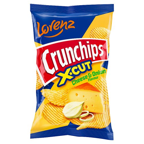 Lorenz Crunchips X-Cut Cheese & Onion 130g pack shot