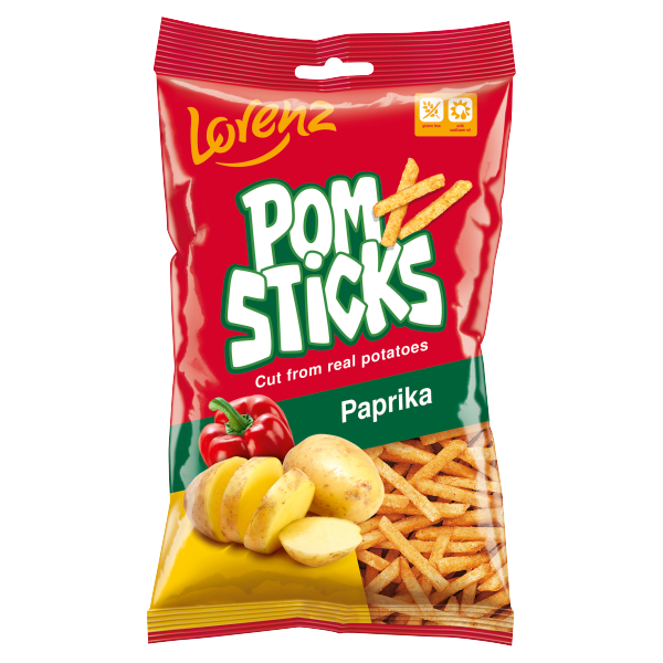 Lorenz Pomsticks Paprika 85g pack shot