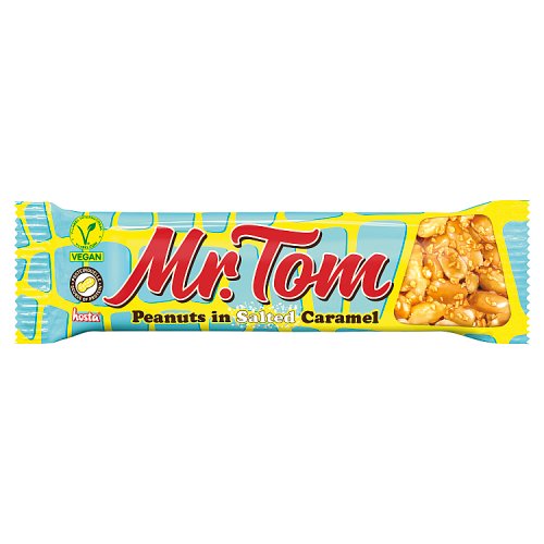 Mr Tom Salted Caramel Peanut Bar 40g pack shot