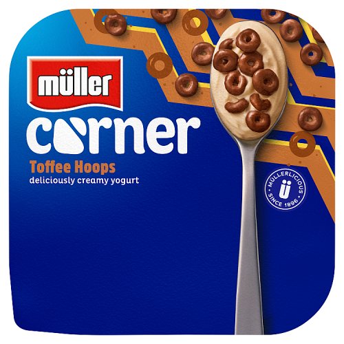 MULLER CRUNCH CORNER TOFFEE HOOPS pack shot