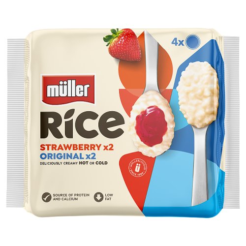 MULLER RICE STRAWBERRY & ORIGINAL 4PK pack shot