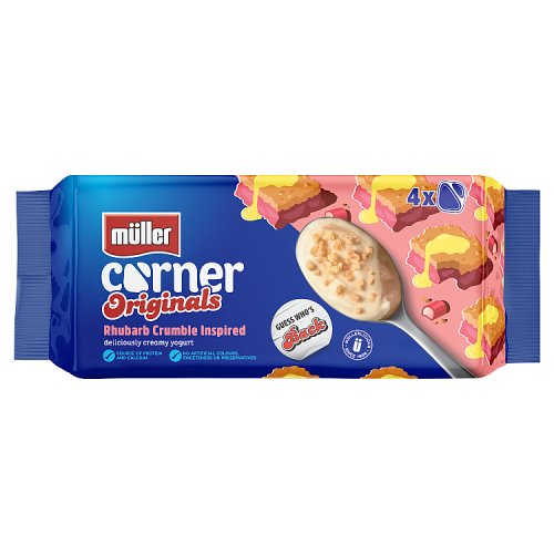 MULLER RHUBARB CRUMBLE 4PK pack shot