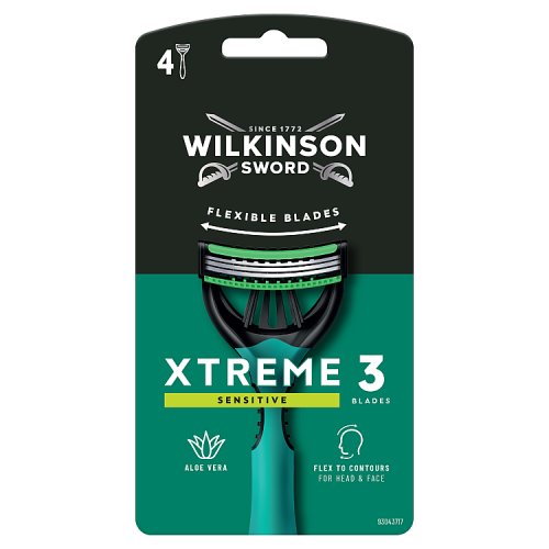Wilkinson Sword Men Xtreme 3 Comfort Disposable Razor 4's pack shot